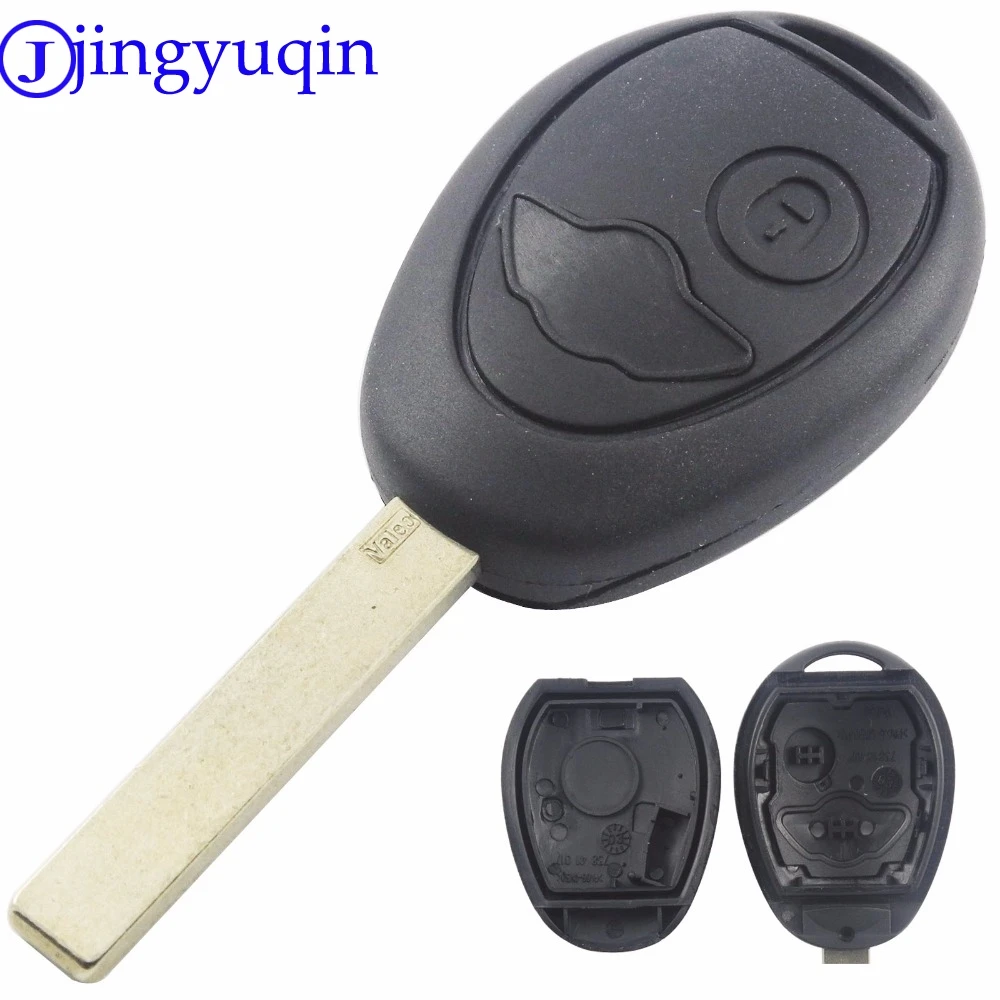 

jingyuqin 2 Buttons Blade Remote Car Key Case Shell Fob Key Cover For BMW Mini Cooper R50 R53 Alarm Systems Security