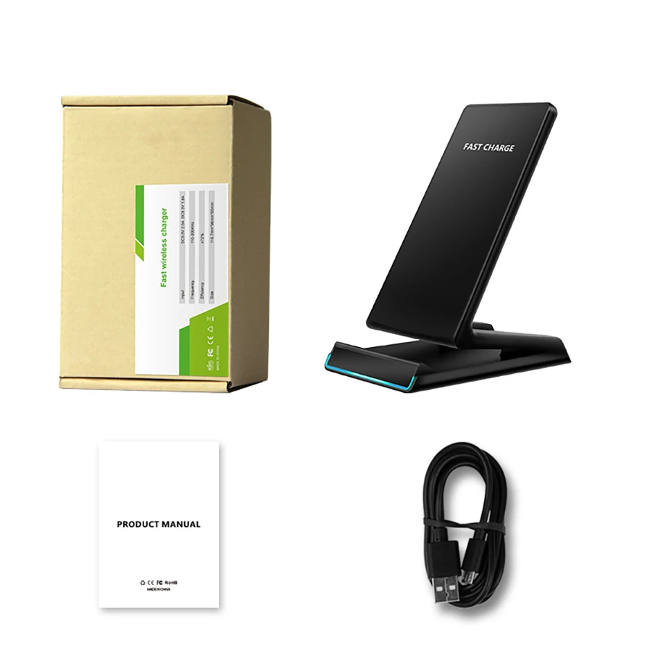 !ACCEZZ Z Shape 7.5W Fast Qi Wireless Charging For iPhone X 8 Plus 10W For Samsung Galaxy Galaxy S9 5W Desktop Charge For Nokia (14)