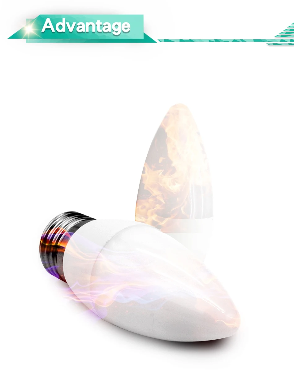 Светодиодный светильник-свеча с пламенем E12 E14 E27 E26 3 Вт, огненный эффект, RGB, AC 110 В, 220 В, 240 в, Мерцающая эмуляция, вечерние лампы для домашнего декора