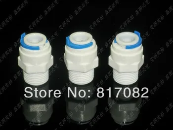 

3PCS Straight Male 3/8'' OD Tube Push in X 3/8" BSP with Clamp for RO Fittings