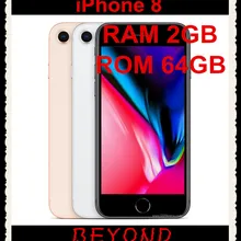Apple iPhone 8 заводской разблокированный мобильный телефон LTE 4,7 дюймов шестиядерный IOS A11 12 МП ОЗУ 2 Гб ПЗУ 64 Гб отпечаток пальца iPhone8