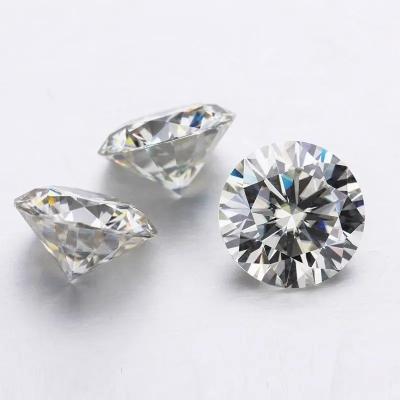 NiceGems Moissanite 4 5 мм 0 карат GH бесцветный круглый отличные Сердца и стрелы вырезанный