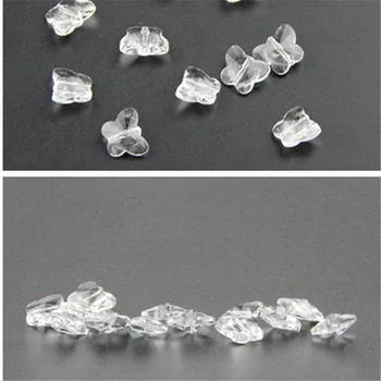 

Free Shipping 100pcs/Lot Clear Color ,14mm Crystal Butterfly Beads Middle Holes For Living Room Hotel Lamp Decoration