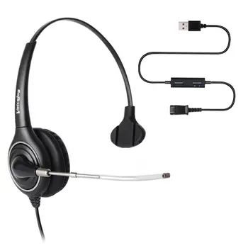 

Voice Tube headset with USB Plug for laptop,PC,Computer,Headset with Quick Disconnect cable,Volume and Mute switch Headphone