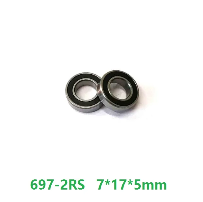 100pcs/lot 697RS 697-2RS 697 2RS RS 7*17*5mm Rubber sealed deep groove ball bearings Miniature Mini bearing 7x17x5 mm | Обустройство