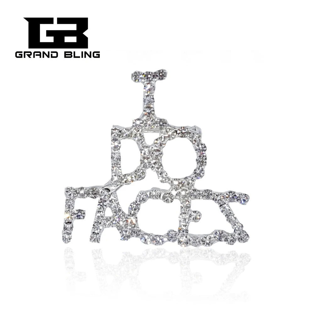 

Rhinestone Jewelry Handmade Word Pins"I DO FACES" for The People in Cosmetic Industry FREE SHIPPING