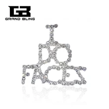 Rhinestone Jewelry Handmade Word Pins”I DO FACES” for The People in Cosmetic Industry