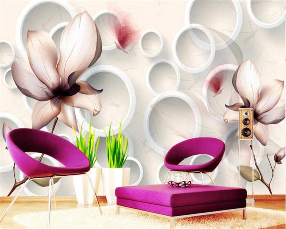Beibehang Simple Fashion Aesthetic High Definition Waterproof Papel De Parede Wallpaper Transparent Flowers Stereo Tv Background Tv Background Fashion Wallpaperwallpaper Fashion Aliexpress