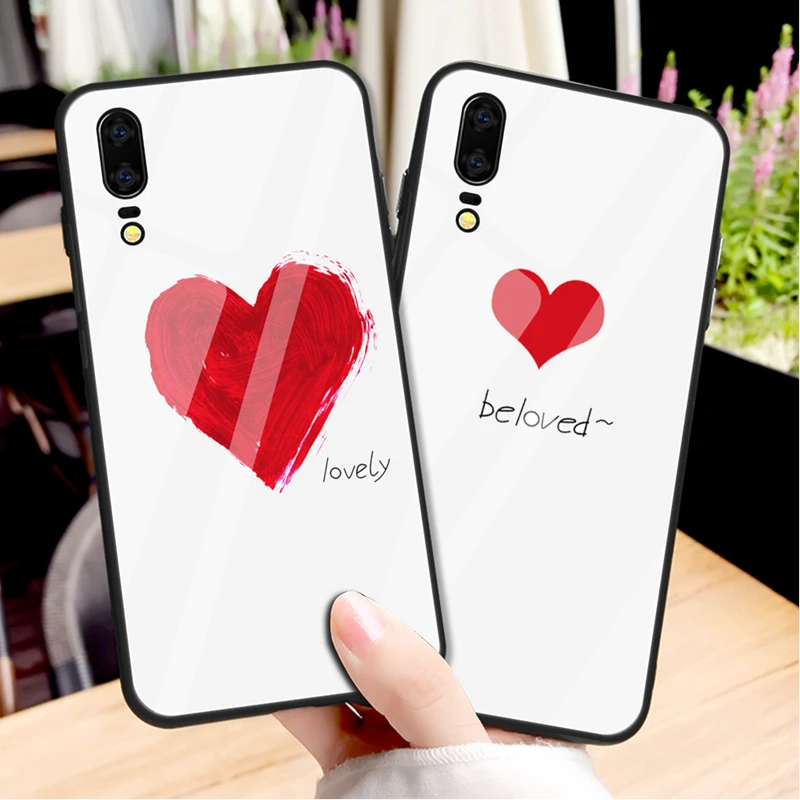 

GerTong Case For Huawei P20 Lite Pro Nova 3i 3 Tempered Glass Case Luxury Lovely Hard Back Cover For Huawei P20 Soft Bumper Case