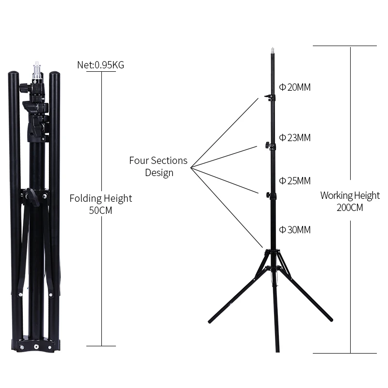  Professional Adjustable 1.84M Light Stand Tripod With 1/4 Screw Head For Photo Studio Flashes Photo