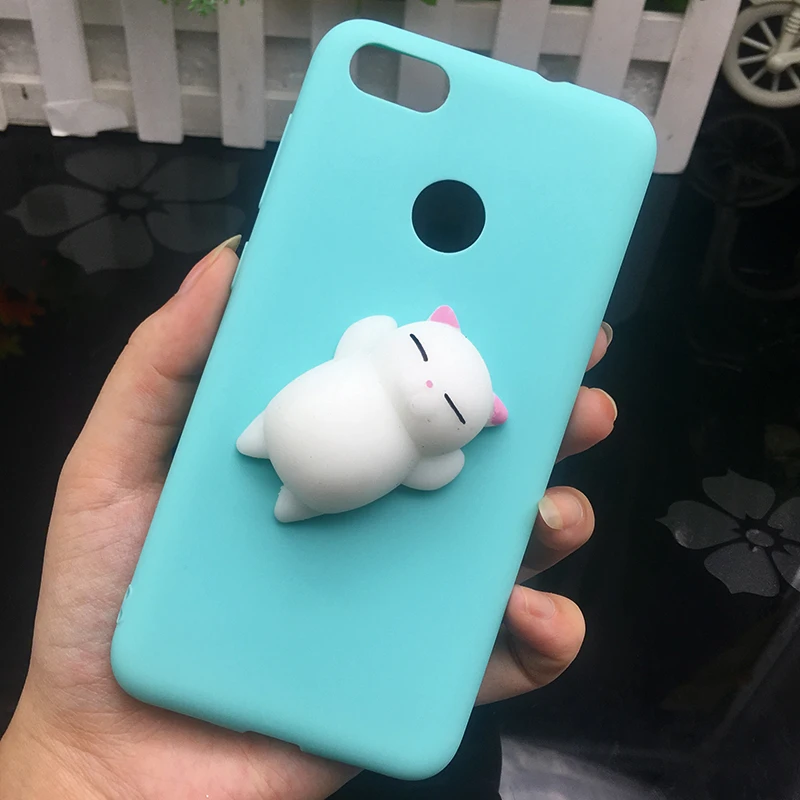 3d Squishy Cat Silicon TPU Soft Cases For Huawei P20 lite P20 pro P9 lite mini 2017 Candy Color Back Cover Honor 8 lite P10 plus (8)