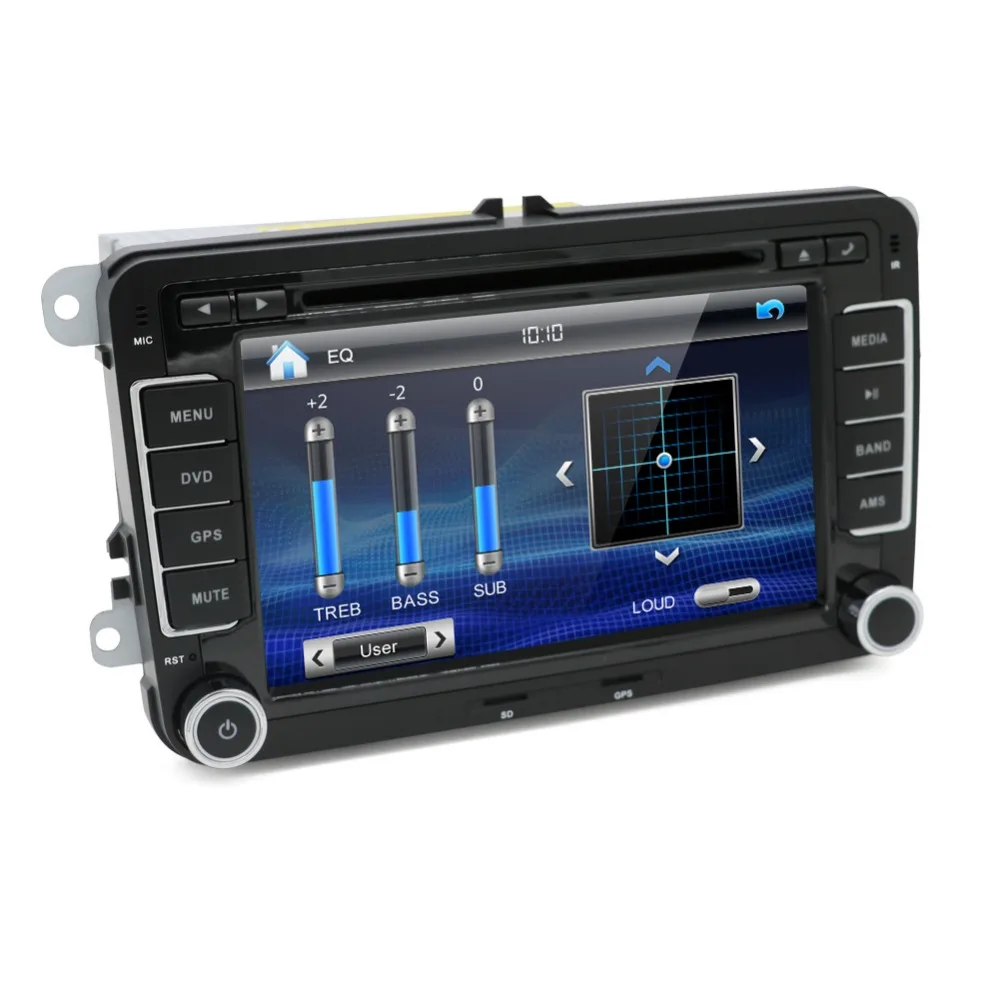 Clearance 7 inch 2 din Multimedial VW Car DVD GPS Navigation audio camera TV player for GOLF 6 new polo New Bora JETTA B6 PASSAT SKODA Map 2