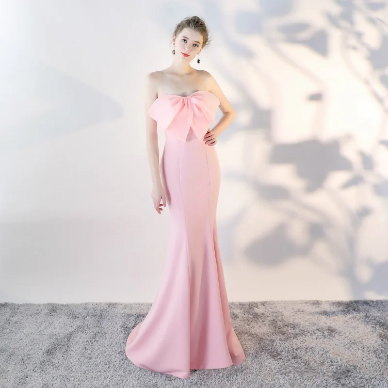 New Sleeveless Tube Top Evening Dresses Long Female 2019 Sexy Banquet Hosted Tube Top Mermaid Dress Formal Dress Women Elegant New Sleeveless Tube Top Evening Dresses Long Female 2019 Sexy Banquet Hosted Tube Top Mermaid Dress Formal Dress Women Elegant