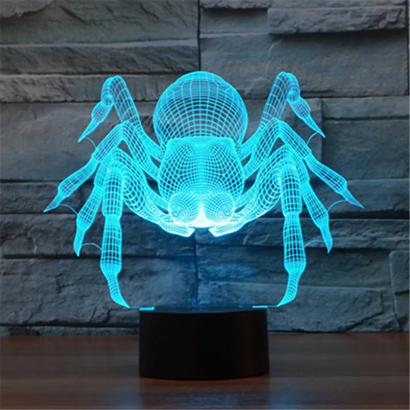 Luzes da Noite colorido usb forma de aranha Formato : Frozen Spider