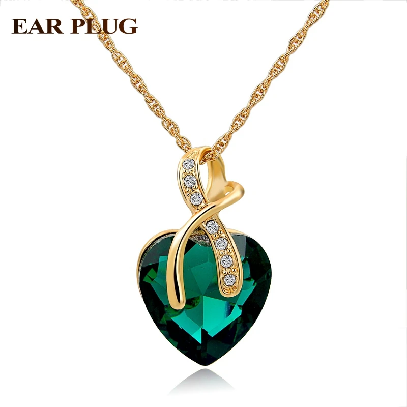 Austrian Crystal Heart font b Pendants b font font b Necklaces b font For Women Classic
