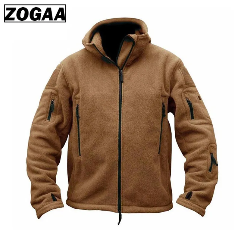 ZOGAA Brand new Military Men Fleece Tactical Jacket overcoat Men Outdoor Polartec Thermal Windbreaker mens jackets and coats