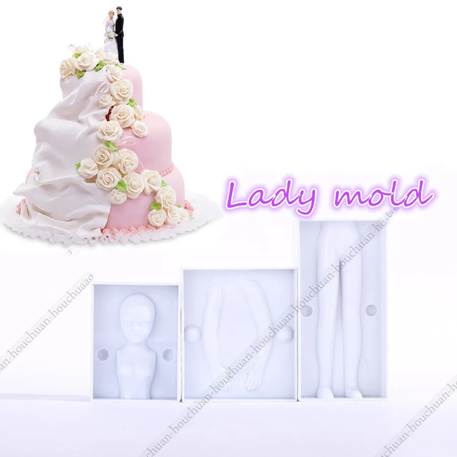 3D Женская и мужская кукла для тела, помадка, торт, моделирующие формы, украшение свадебного торта, сделай сам, ремесло, Fimo, форма для свечей, кухонный инструмент для выпечки