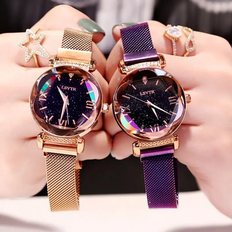 

Elegant Women Watches Fashion Luxury Magnet Clasp Wrist Watch Women's Watches Quartz Wristwatches For Female