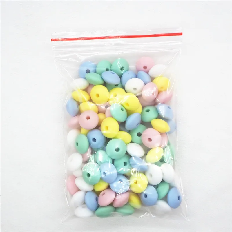 Contas de Lentilha Chenkai Silicone Faça Você Mesmo Bebê Abacus Forma Mordedor Pingente Chupeta Jóias Fazendo Mastigar Grânulo Acessórios 100 Pçs 12x7mm 10 Cheap Mordedores p bebê