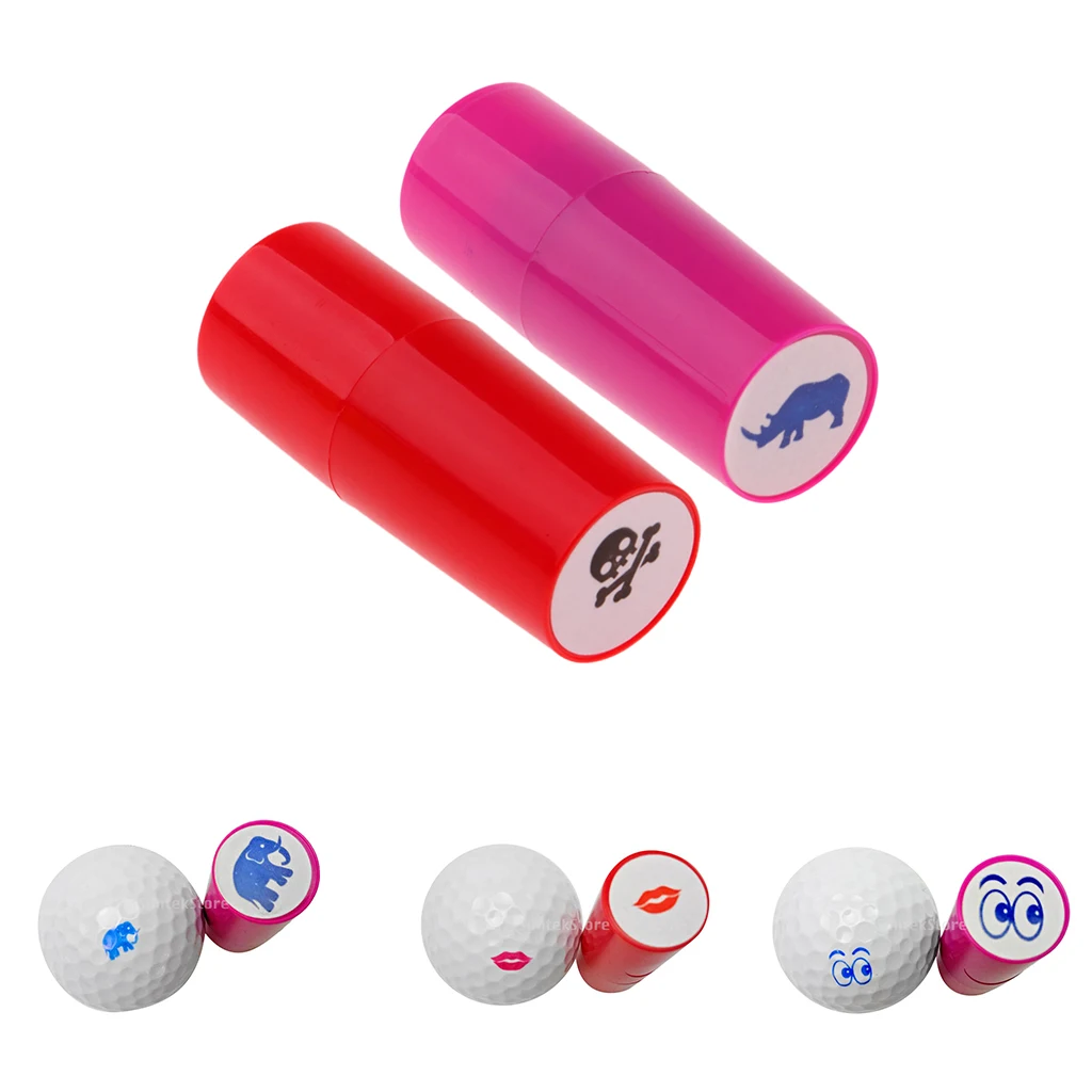 2Pcs Colorfast Golf Ball Stamp Symbol Marker Impression Seal for Golfer Fan Golf Ball Stamper Stamp Golf Ball Marker