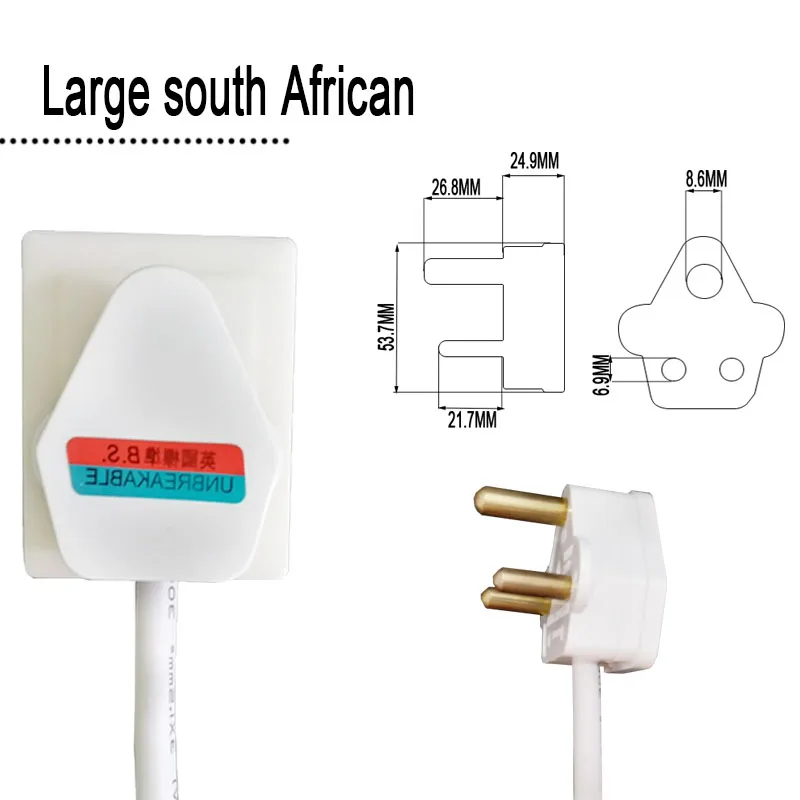 16A 250V 3 отверстия белый кондиционер настенные электрические розетки Мощность адаптер розетка AU CN большой Южноафриканский разъем