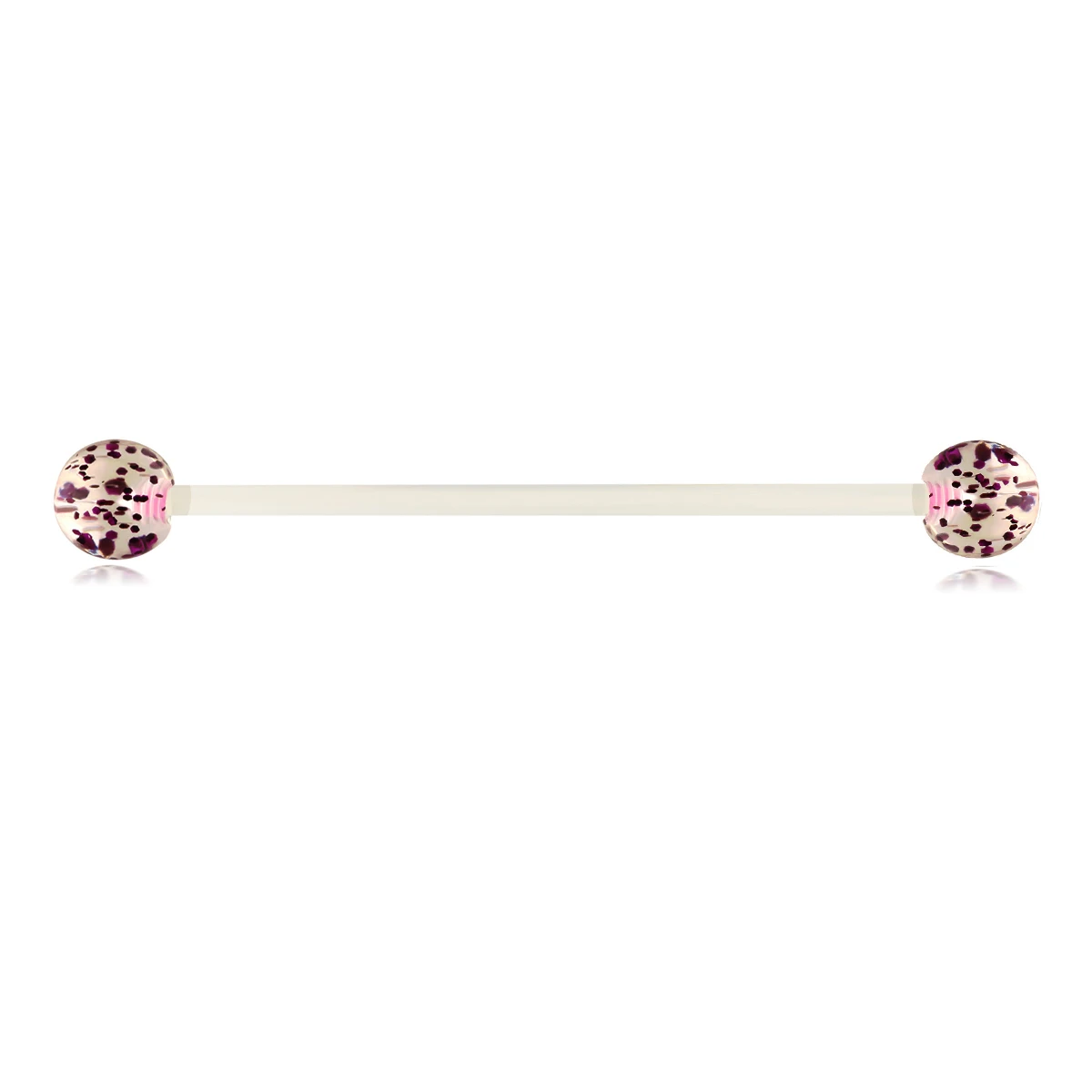 purple JUNLOWPY 4PC Stainless Steel 16G 14G Industrial Barbell Earring Tragus Cartilage Ear Piercing Sexy Body Jewelry For Women Men - Metal color: purple