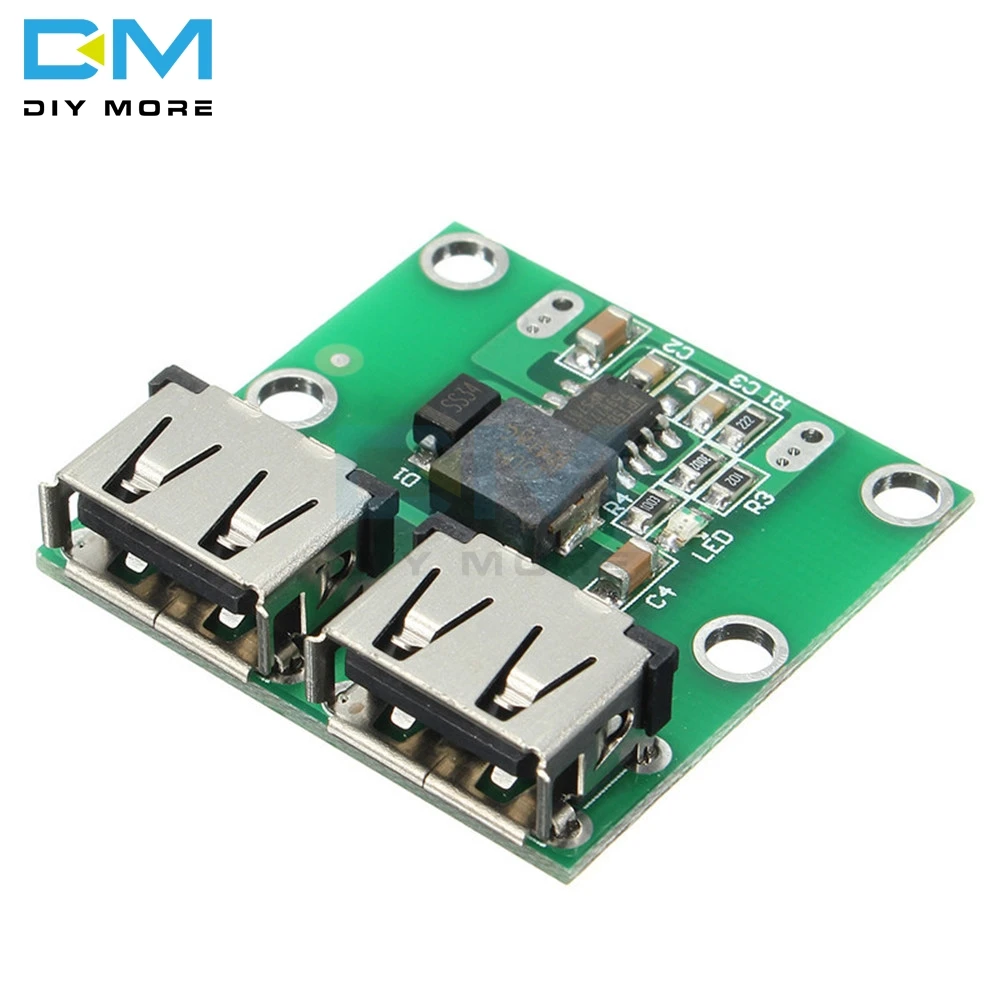 

9V 12V 24V to 5V DC-DC Step Down Charger Power Module Dual USB Output Buck Voltage Board 3A Car Charge Charging Regulator 6-26V