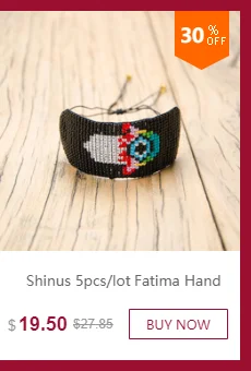 Браслет Shinus Miyuki, женские браслеты со сглаза, 5 шт./партия, Fatima Hand Pulsera Mujer,, бисер, ручная работа, ювелирные изделия Хамса