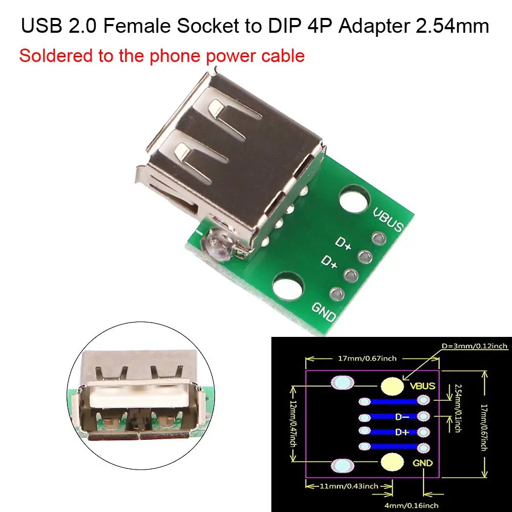 Micro USB к DIP адаптеру 5pin гнездовой разъем конвертер печатной платы типа в макет USB-01 коммутационная плата SMT материнское сиденье