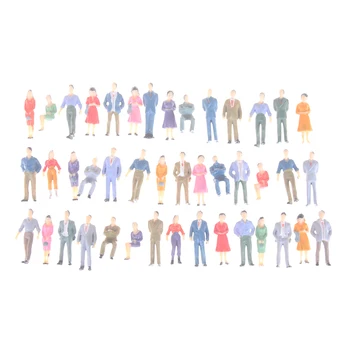 

1:50 Scale Train Building People Painted Model Train Passenger People Figures For Model Building Layout