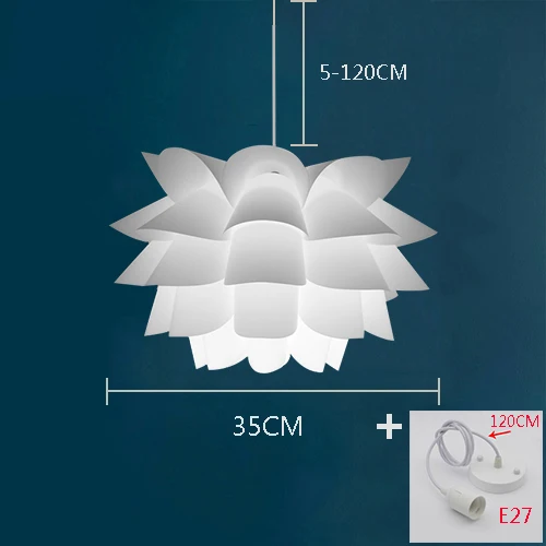 DIY гостиная столовая люстра потолочная E27 лотос светильник современный минималистичный скандинавский креативный домашний светильник - Цвет корпуса: 35cm has accessories