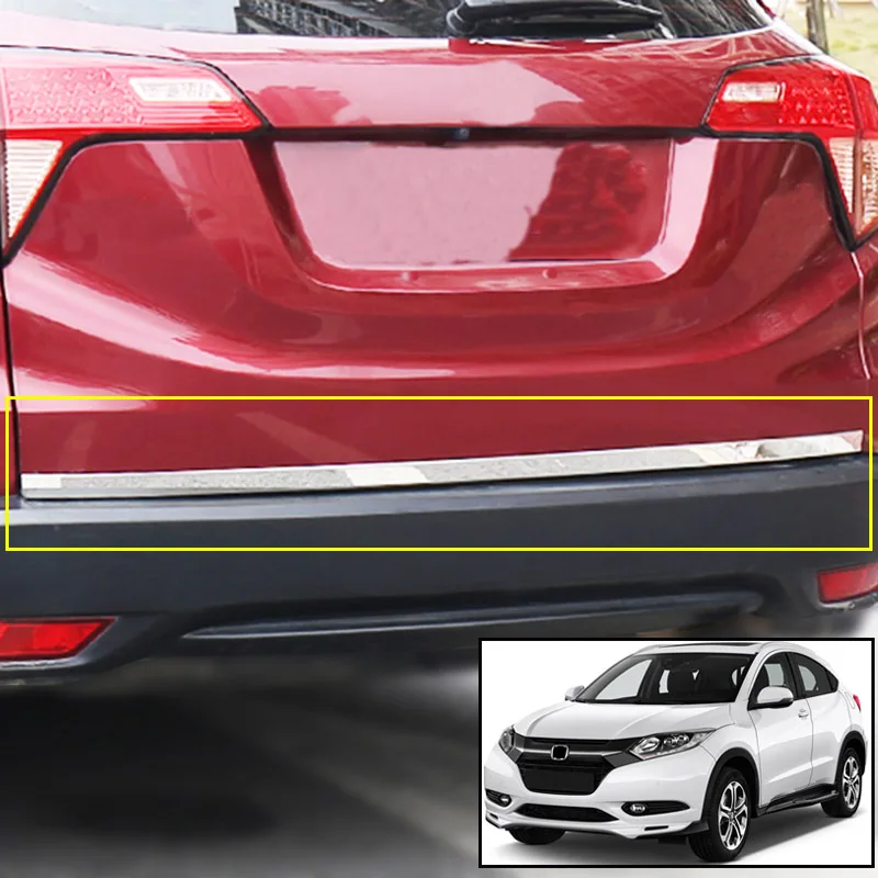 

AX Stainless Steel Chrome Rear Trunk Tail Gate Door Strip Cover Trim Molding Bezel Frame For Honda HR-V Vezel HRV 2018 2017 2016