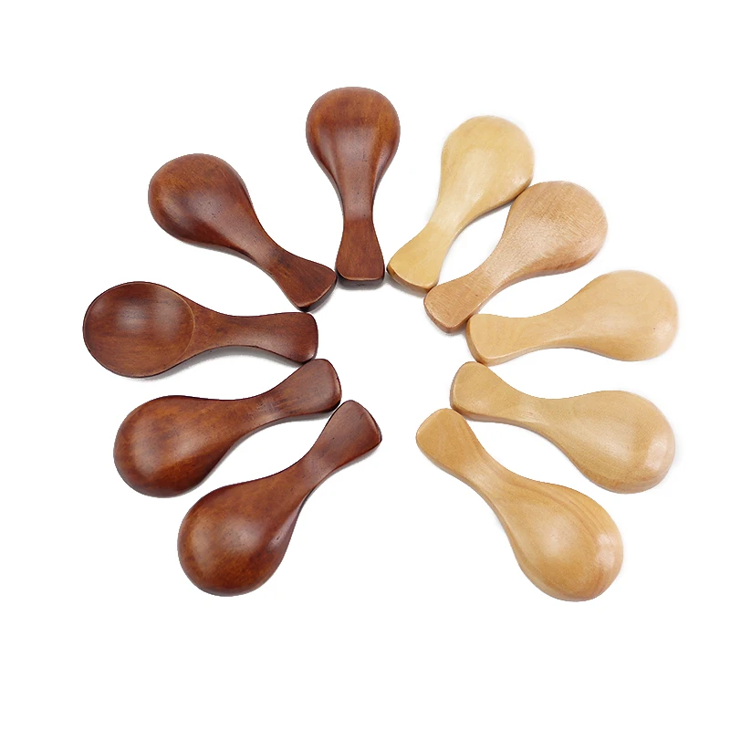 

Natural Wood Condiment Scoop Flatware Coffee Tea Small Mini Sugar Spoon Salt Wood Spoons Cooking Tools Kitchen Gadgets