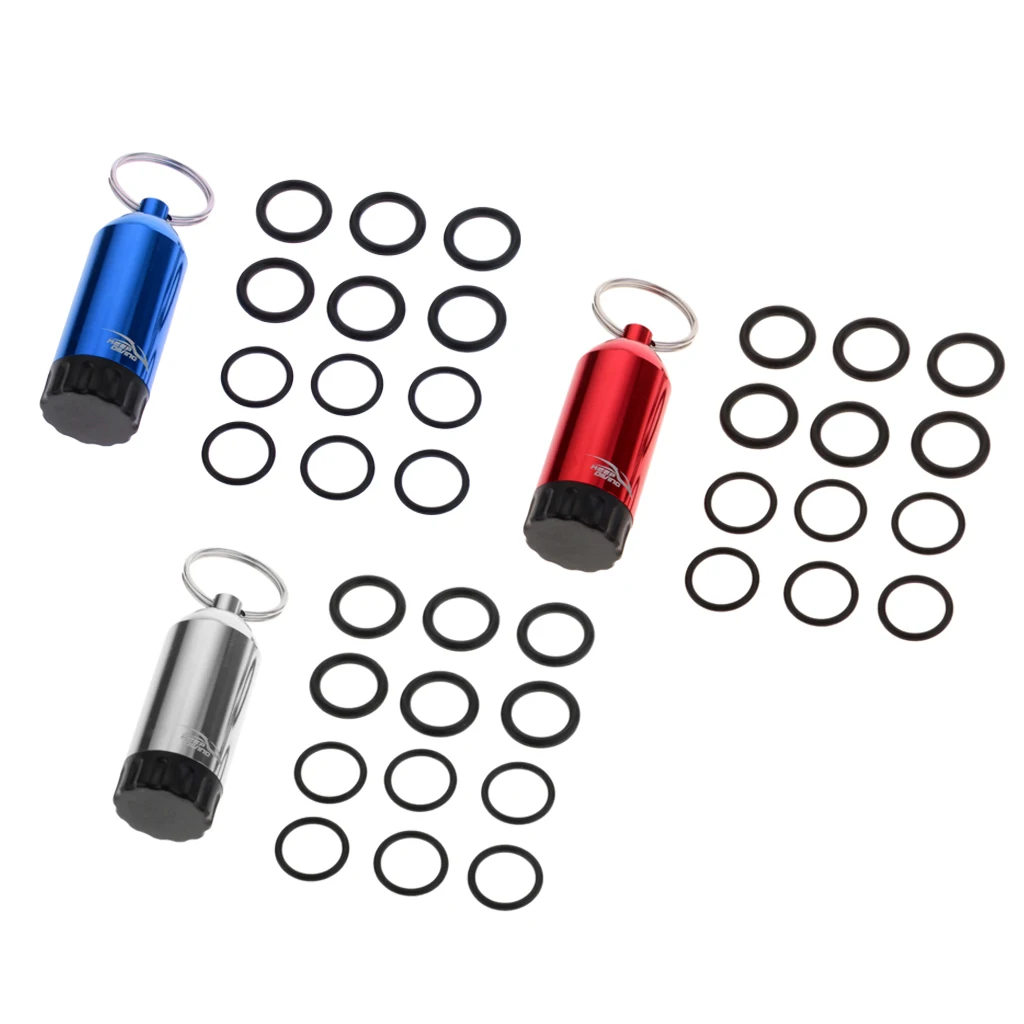 Mini Aluminum Scuba Dive Diving Tank Keychain with 12 O Rings and Brass Pick Functional Lightweight Solid Construction