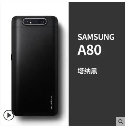 Для samsung Galaxy A80 Роскошный чехол из натуральной кожи. Вставьте 360 Градусов Кожаный чехол для телефона samsung s10 plus s10E - Цвет: Black