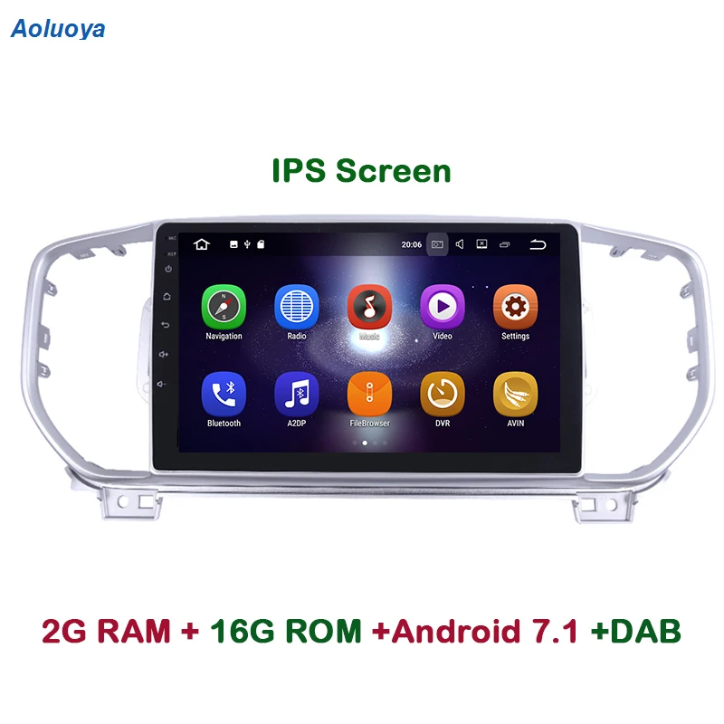 

Aoluoya 9" IPS 2GB RAM Quad Core Android 7.1 CAR DVD GPS Navigation For KIA KX5 Sportage 2016 2017 Radio multimedia bluetooth 3G