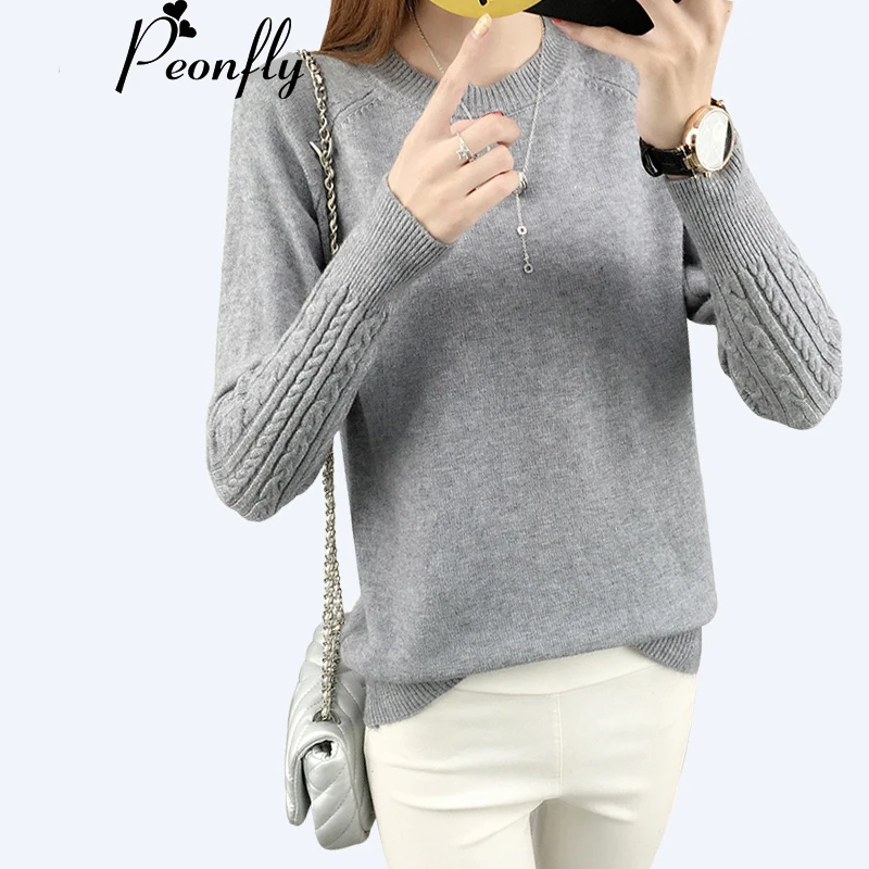 PEONFLY 2018 Autumn Winter Women Sweaters And Pullovers FemaleKnitted Tops Sweater Women Tricot Jumper Pull Femme PEONFLY 2018 Autumn Winter Women Sweaters And Pullovers FemaleKnitted Tops Sweater Women Tricot Jumper Pull Femme
