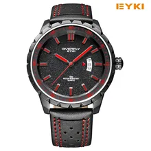 Casual EYKI Brand Man Sports Watch Beautiful And Fashion Spark Dial With Luminous Hands Quartz-watch Fan-shaped Calendar Relogio