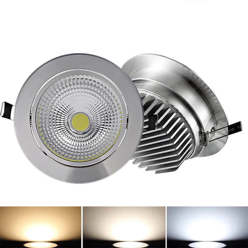 

50X DHL Dimmable 5W/7W/9W/15W LED COB Downlight Light AC85-265V LED COB Downlight indoor light