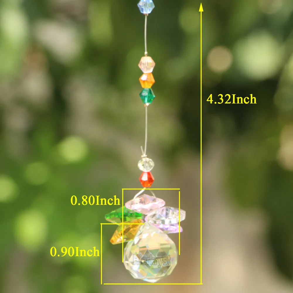 Разноцветный хрустальный шар Suncatcher фэн-шуй Призмы кулон маятник висит декор окна 20 мм