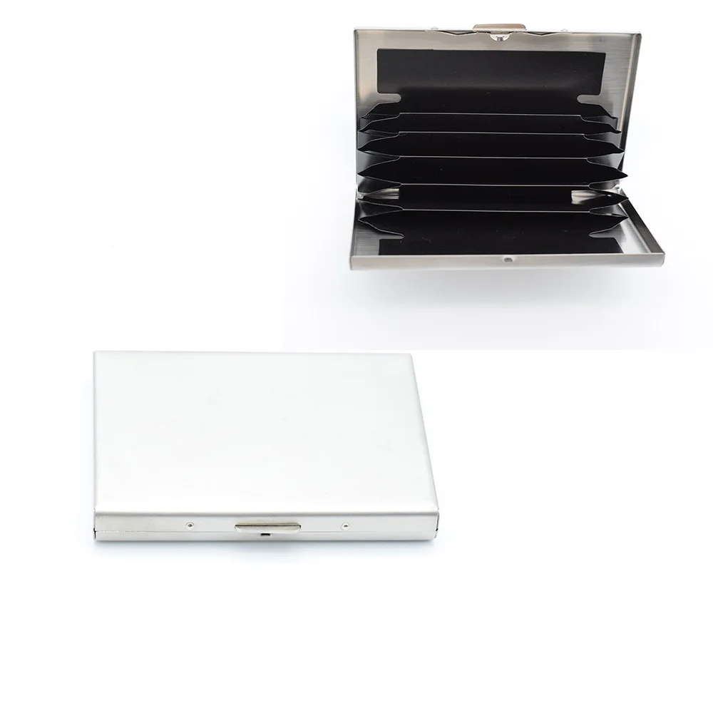 

ISKYBOB Travel Slim Wallet 2017 Business Card & ID Holders Stainless Steel RFID Blocking Credit Card Case Best Protection