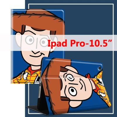 02 Ipad Pro 10.5 Мультяшная басовая световая древесная искусственная кожа для Apple Ipad Pro 9,7 10,5 Air 1 2 3 Min 5 4 Sleep Awaking Держатель подставка чехол с откидной крышкой - Цвет: 02 Ipad Pro 10.5