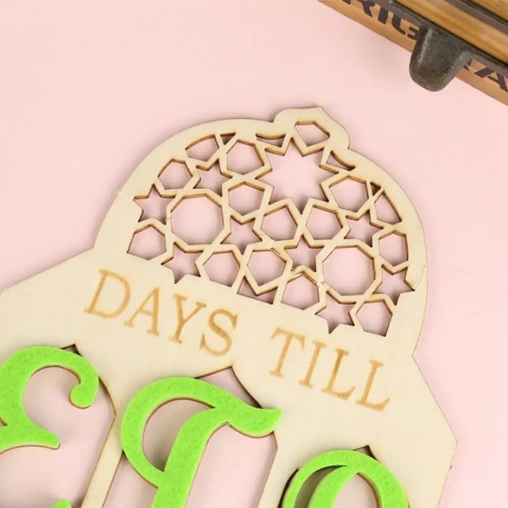 Мусульманский ислам ИД Мубарак деревянная доска для сообщений с обратным отсчетом доска список Opknoping Home Klaslokaal Muur Deur Decoraties