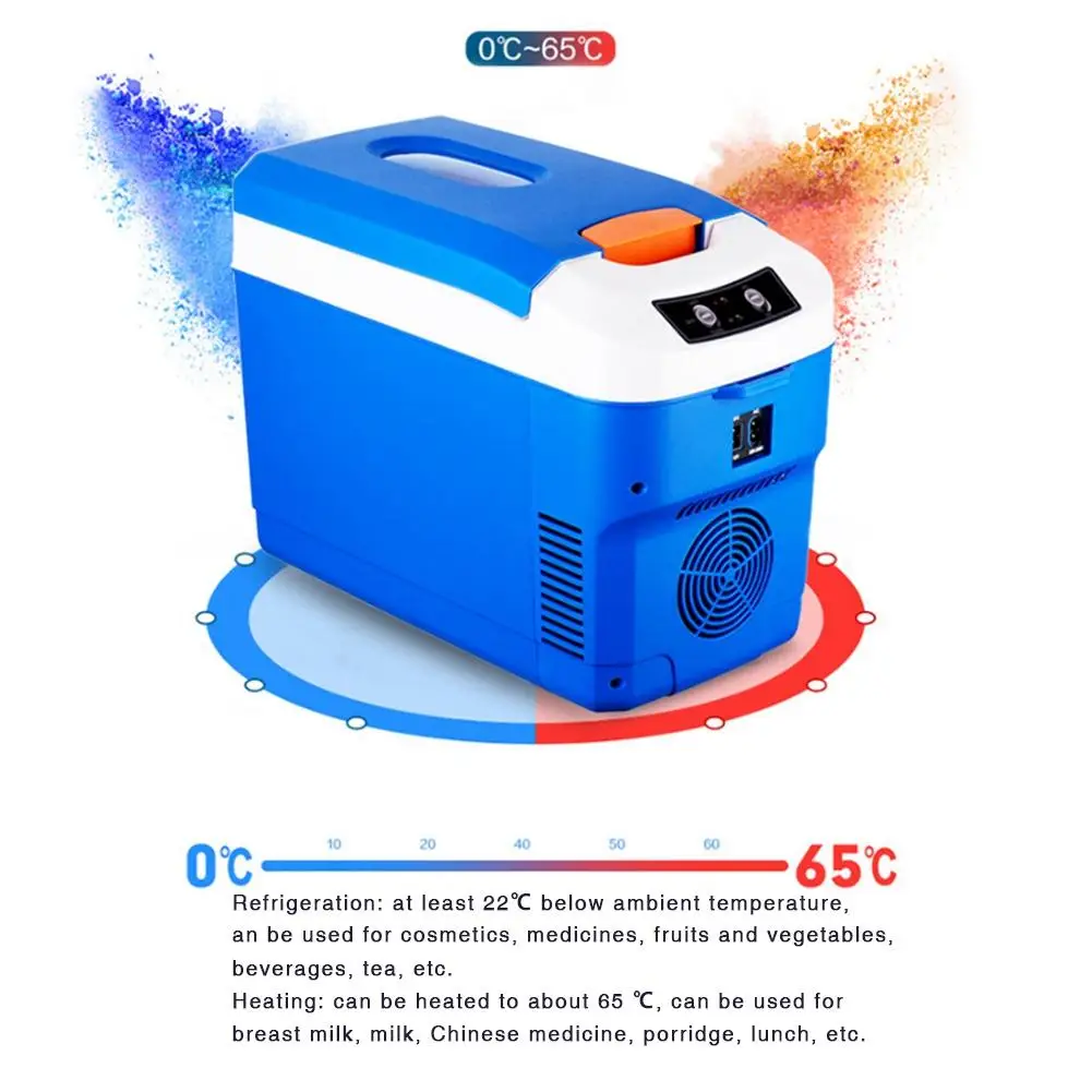 Car Fridge 10L Mini Refrigerator Car Home Dual-use Refrigerator Outdoor Camping Refrigerator Portable Cooler Arcon Congelador