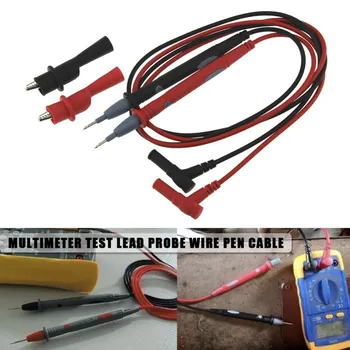 

10A/20A Needle Silicone Wire Gold-plate Tip Probe Test Leads Pin Universal Digital Multimeter Tester Lead Probe Wire Pen Cable