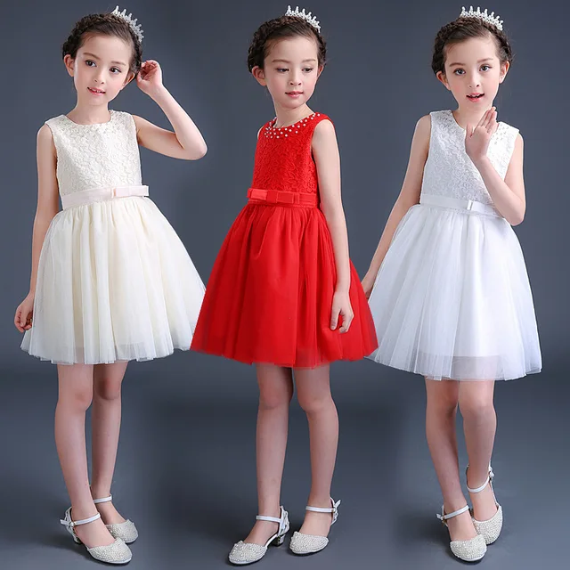 Summer New Girls Dresses Children's Day Piano Performance Dresses Dance ...