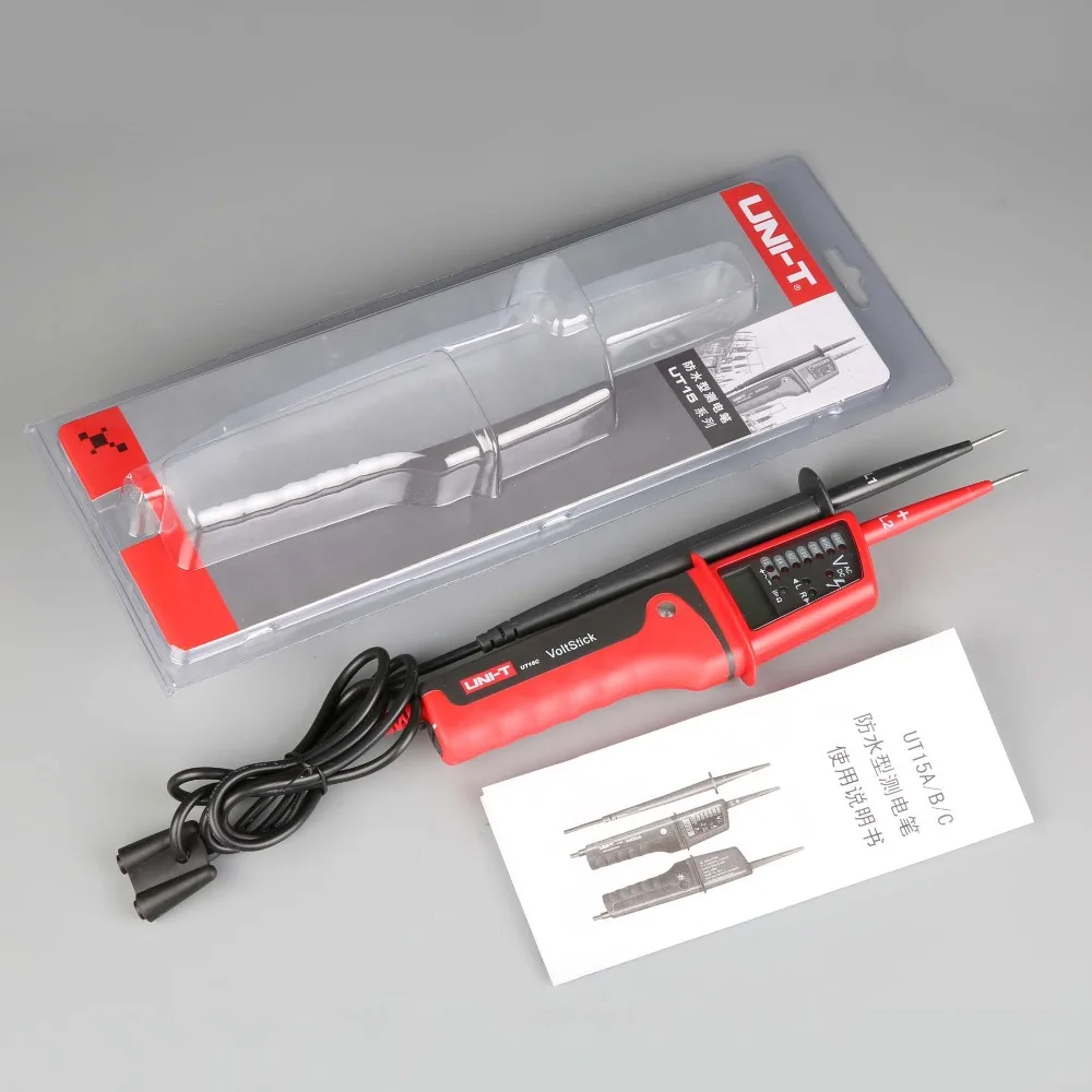 UNI T UT15C водонепроницаемый цифровой измеритель напряжения 24V ~ 690V AC/DC Напряжение
