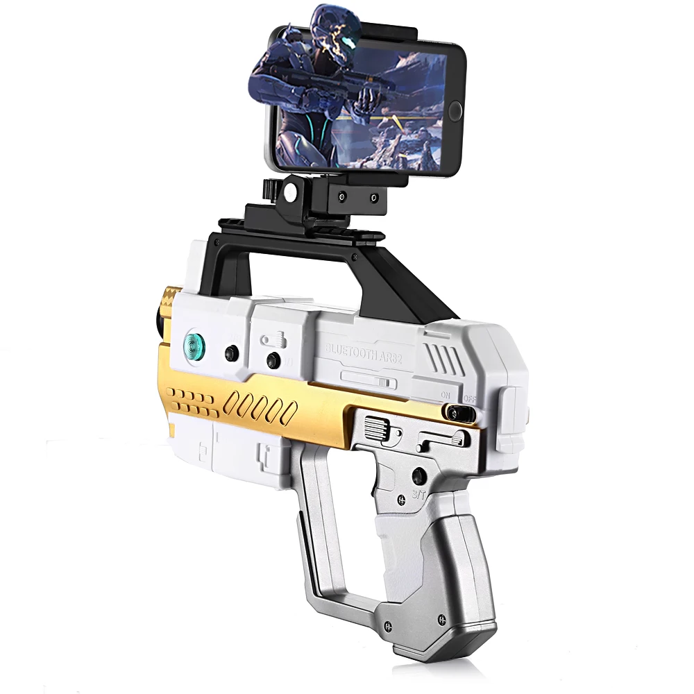 

Bluetooth 4.2 Game Toy Pistol Gun With Cell Phone Stand AR Technology Toys Android And IOS APP Connection