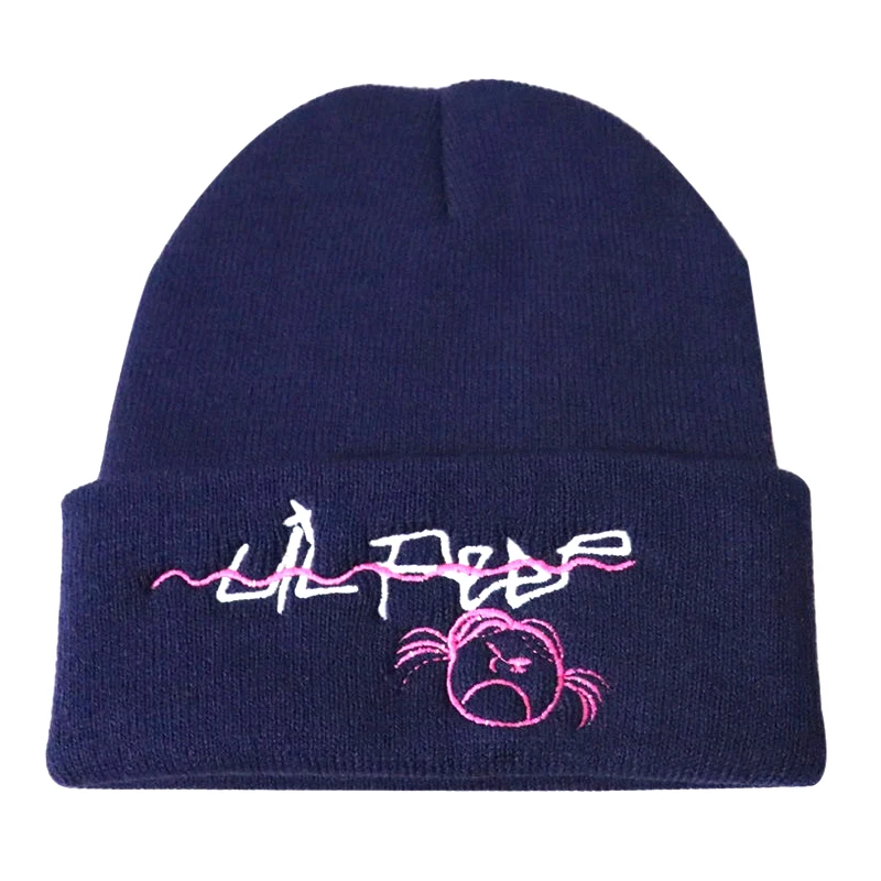 Lil Peep Beanie вышивка Repper Love lil. peep Мужская и женская унисекс вязаная шапка вязанные шапочки Skullies теплая зимняя Лыжная хип-хоп шапка
