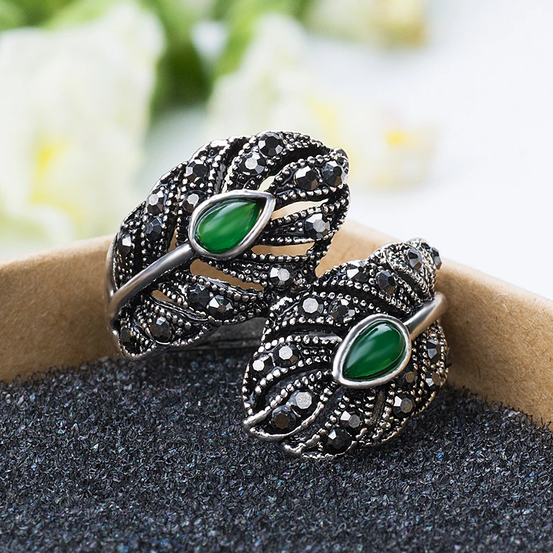 SHUANGR, новое винтажное ретро кольцо с павлиньими перьями, уникальное кольцо Ангелы для женщин, античный серебряный цвет, высокое качество, TL065